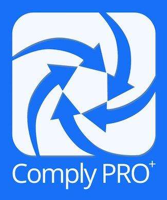 Comply PRO+ Logo Reverse Blue